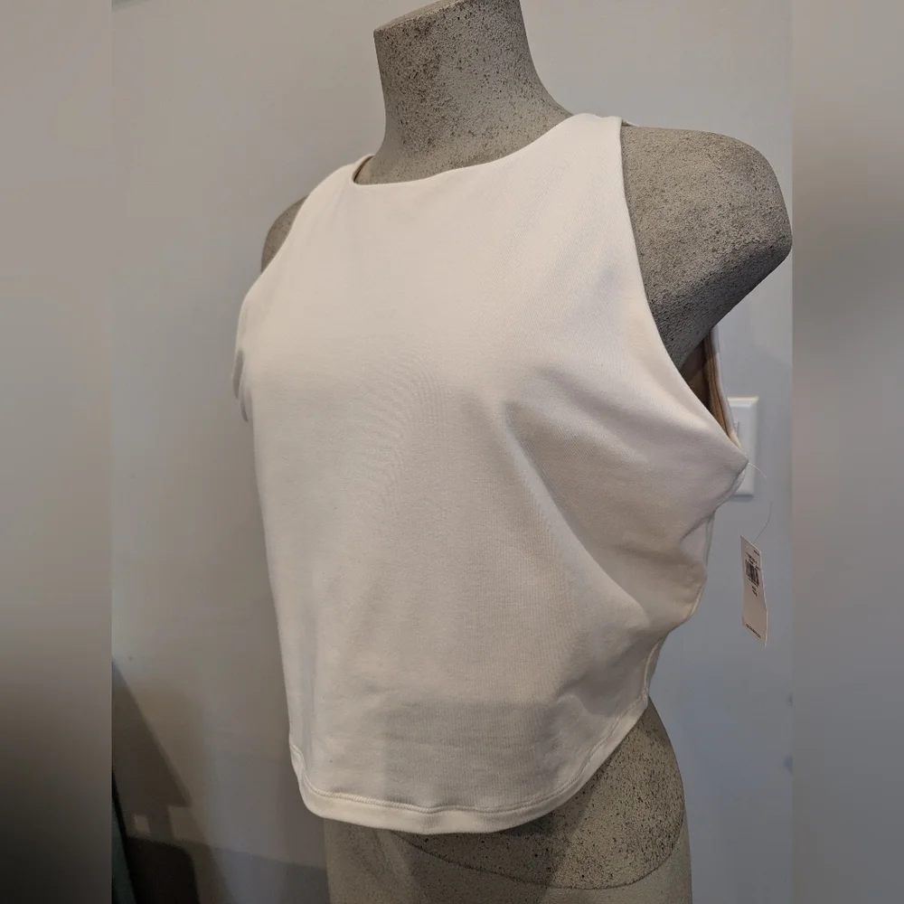 Light Support Power Chill Longline Sports Bra, ivory Sea Salt NWT - Picture 7 of 7